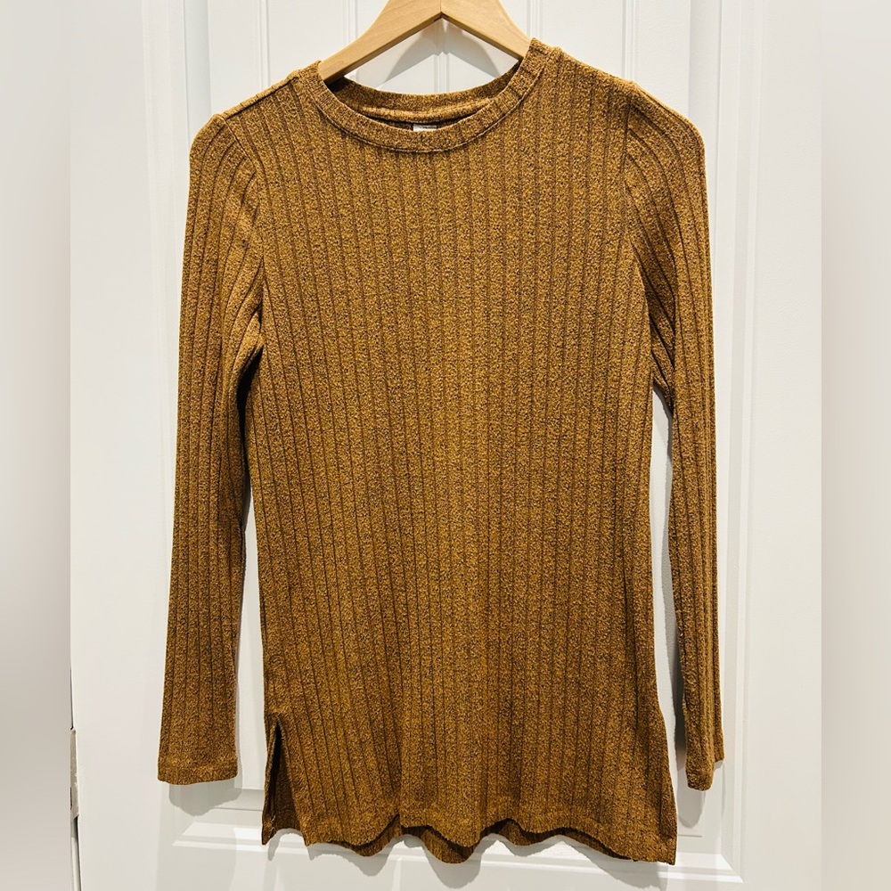 Lou & Grey Tunic Length Ribbed Sweater